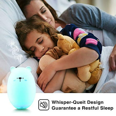 Qualife Baby Humidifier,Small Cool Mist Humidifier for Bedroom Kids,Cute Mini Essential Oils Diffuser for Desk Office Travel,Waterless Auto-Off,Best Gifts for Women Mom Girls.
